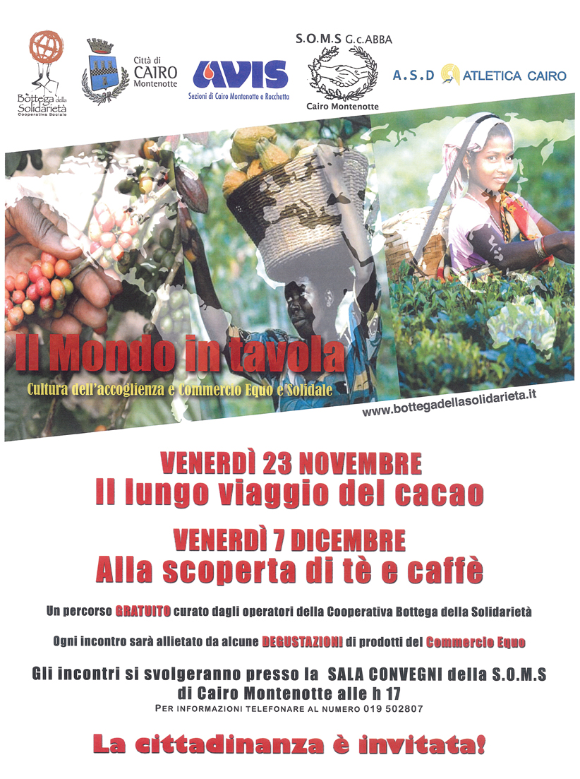 Il mondo in tavola cultura dell accoglienza e commercio equo e solidale